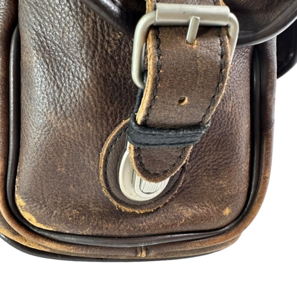 Genuine strong brown leather backpack rucksack carry all multi pockets carry all main image 13